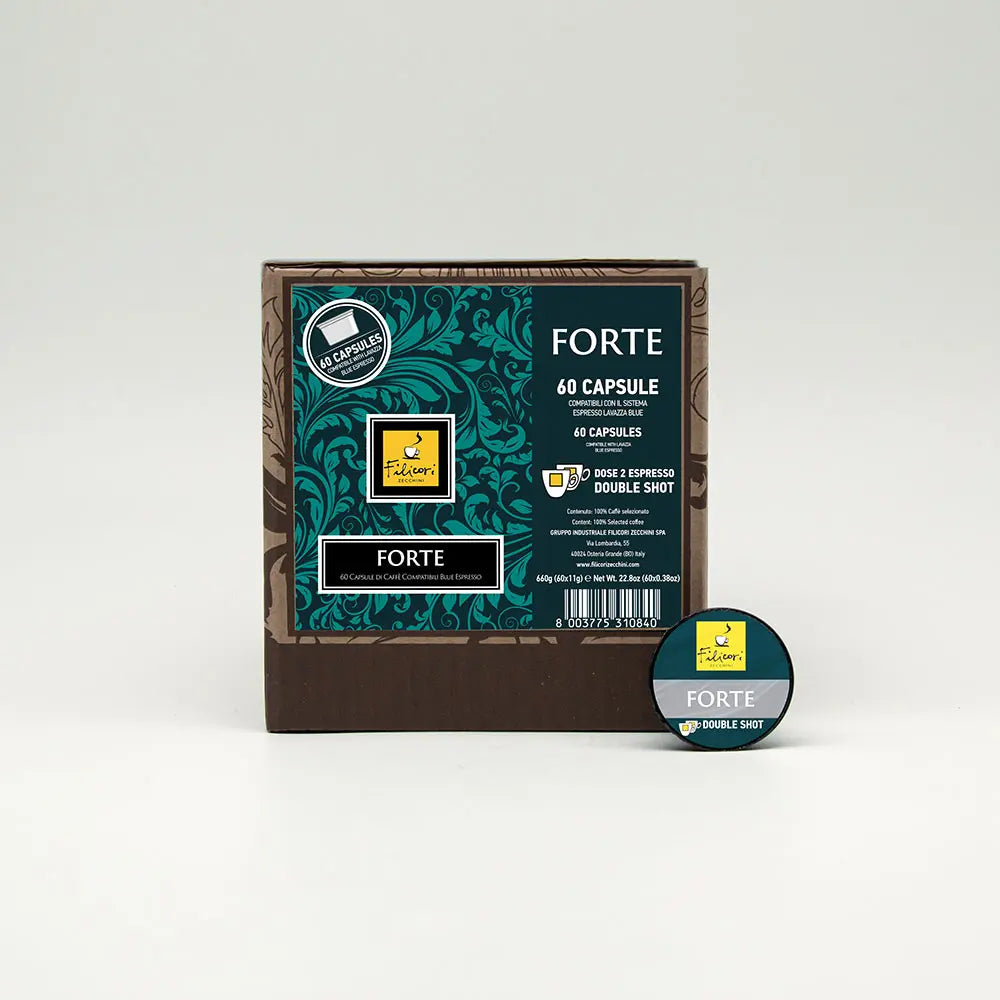 Forte | Lavazza Blue Capsules Double Shot | Box of 60 pcs