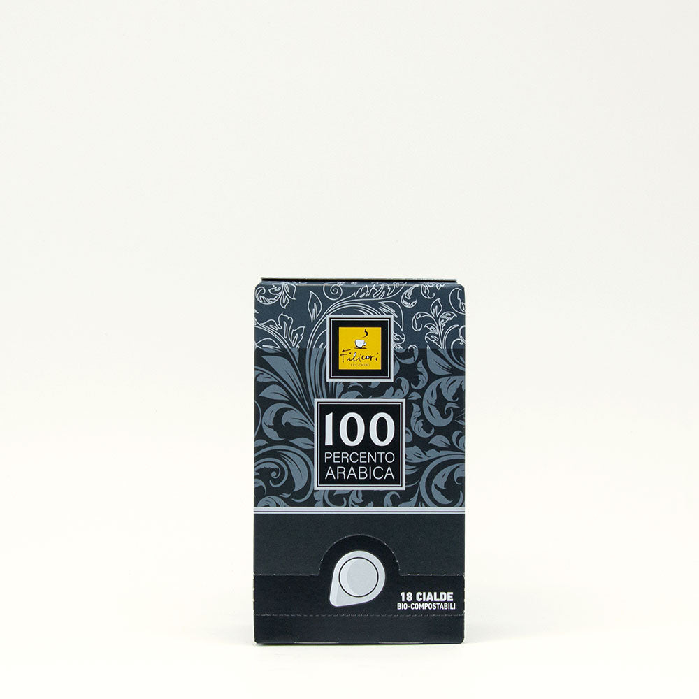 100 Percento Arabica | Paper Pods ESE | Box of 18 pcs
